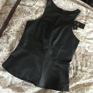 NWT Express Minus the Leather Peplum Top Size S